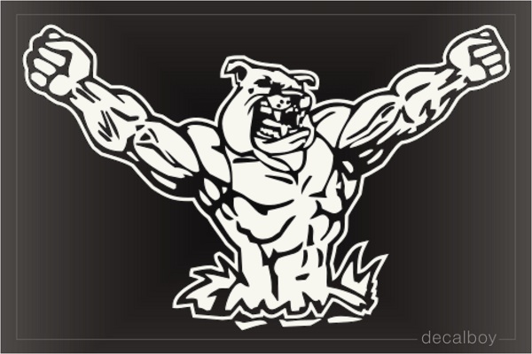 Bulldog 5 Car Window Decal