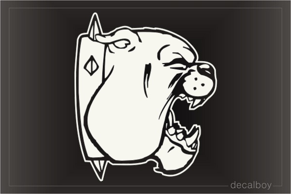 Bulldog Face 123 Car Window Decal