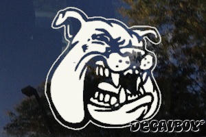 Bulldog Face 456 Car Window Decal