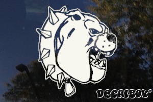 Bulldog Face Mad 789 Car Window Decal