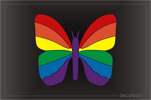 Butterfly Rainbow Window Decal