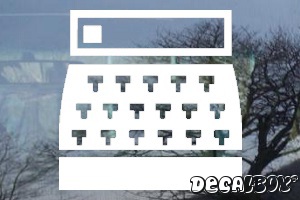 Cash Register 2 Car Decal