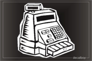 Old Cash Register Car Decal