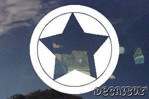 Circle Star Car Window Decal