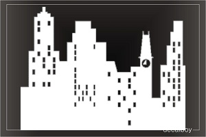 Buildings City Skyline Car Decal