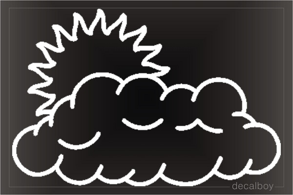 Cloud Sun Car Window Decal