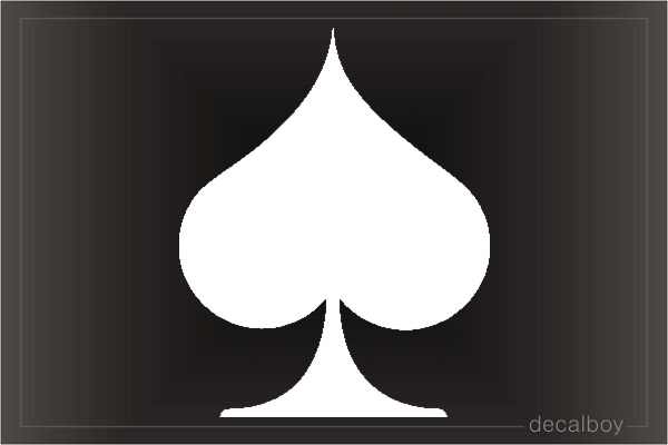 Spade Card Icon Car Decal