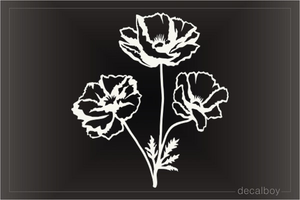 California Poppy Flower Decal