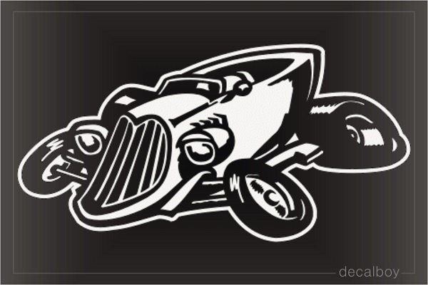 Racing Car 123 Window Decal