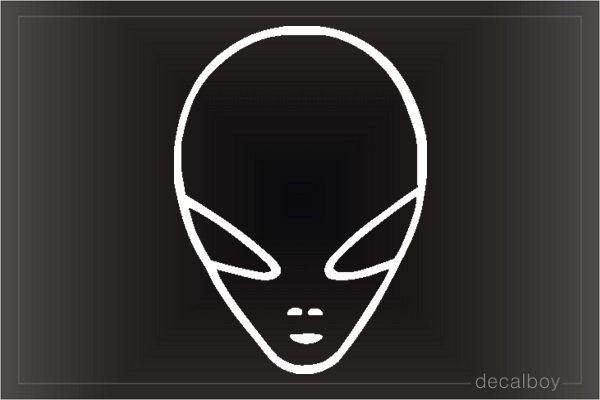 Alien Head Car Window Decal