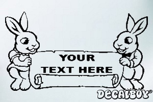 Bunny Board Car Decal
