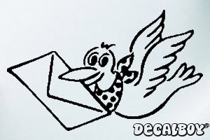Bird Post Car Window Decal