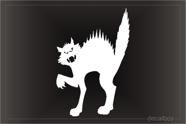 Cat Black 2 Car Window Decal