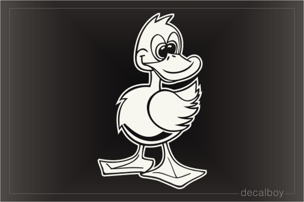 Cartoon Duck Car Window Decal