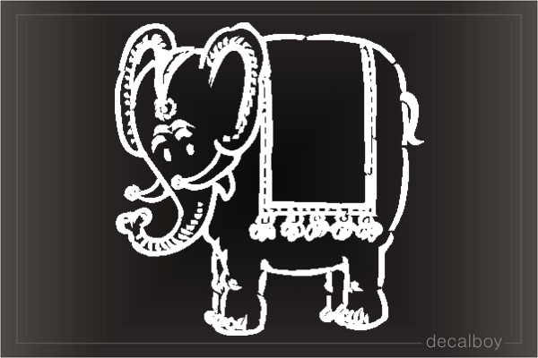 Elephant 5 1 Car Window Decal