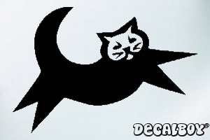 Flying Cat Car Window Decal
