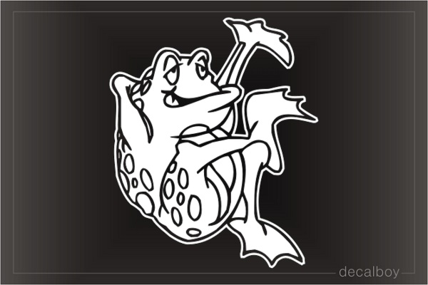 Frog Sitting Car Window Decal