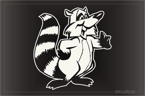 Raccoon 2 Car Window Decal