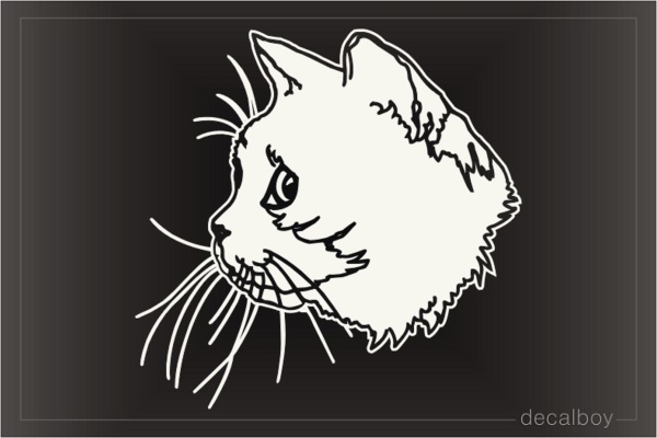 Cat Head 775 Window Decal