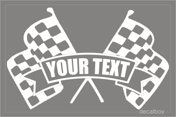 Checkerd Flags Custom Text Decal