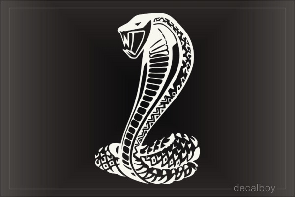 Cobra Black Spitting Window Decal