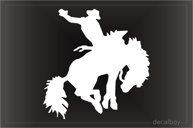 Cowboy Rodeo Rider Car Window Decal