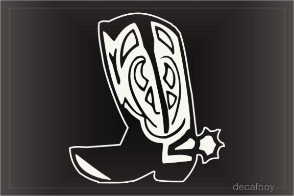 Cowboy Boot Car Window Decal