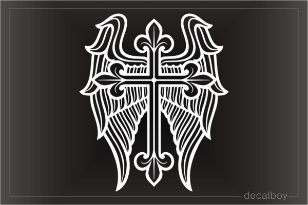 Cross Wings Decal