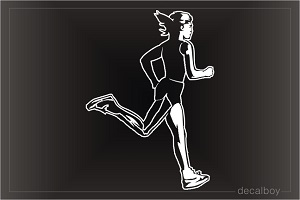 Cross Country Runner Window Decal