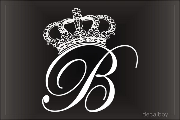 Crown B Queen Car Window Decal