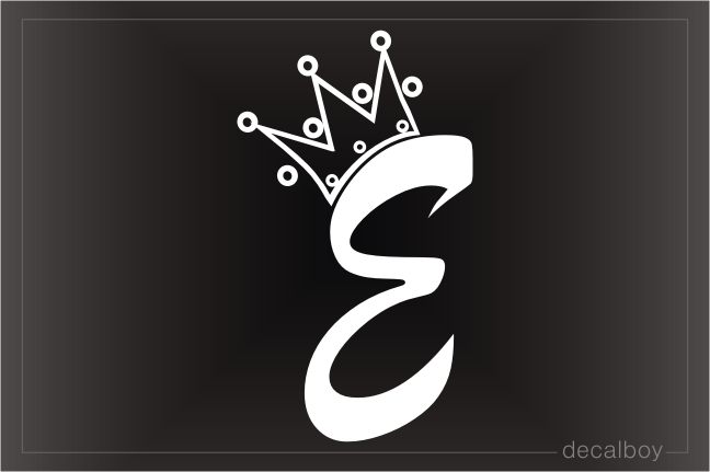 Crown E Car Window Decal