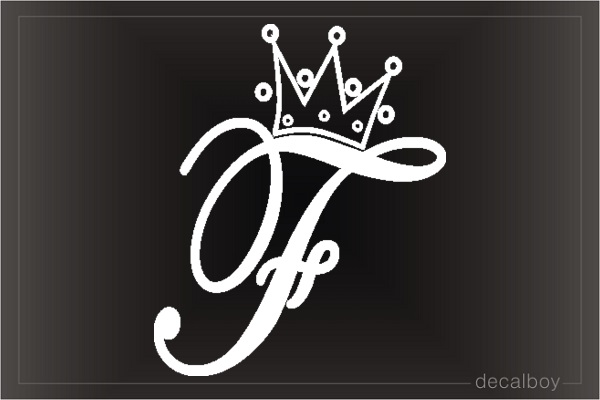 Crown F Car Window Decal