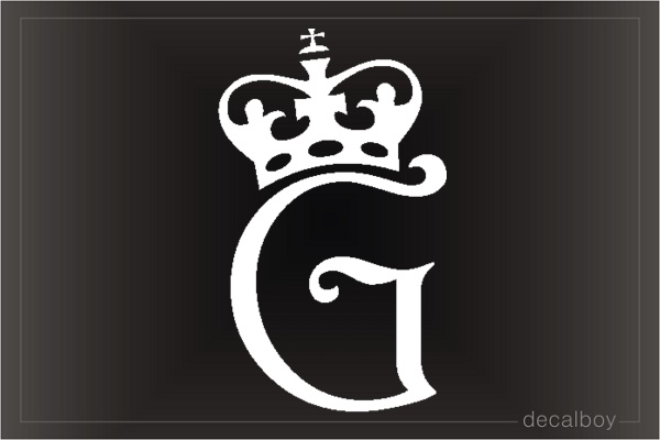 Crown G King Car Window Decal