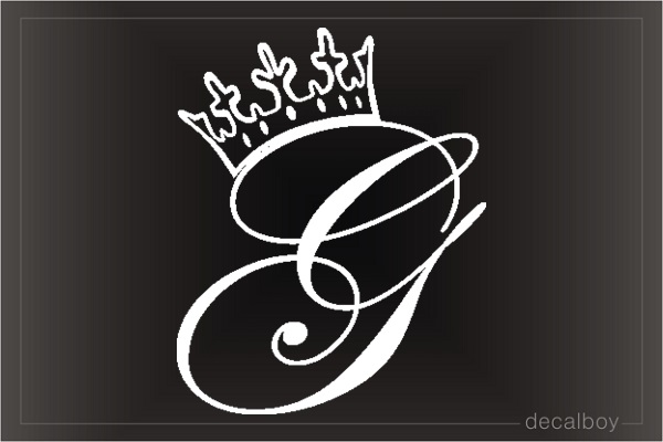 Crown G Princess Car Window Decal