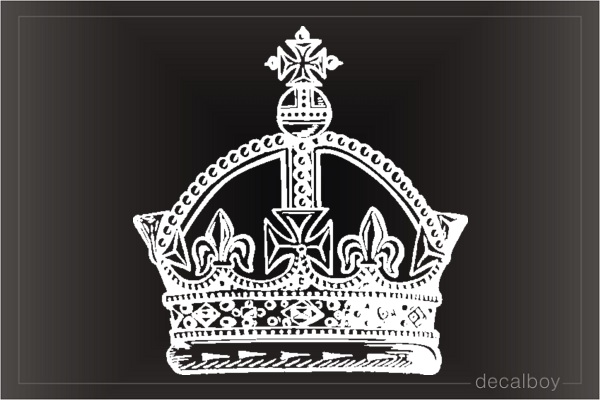 British Imperial Crown Car Window Decal