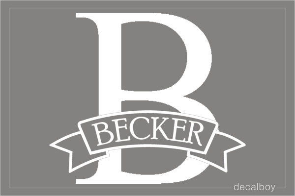 Custom Monogram Family Name Decal