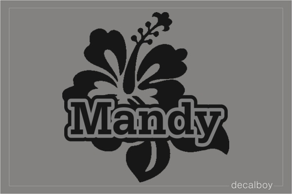 Custom Name Flower Yeti Tumbler Decal