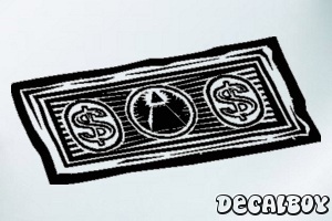 Dollar Money Car Decal