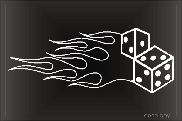 Dice Flames Clipart Die-cut Decal