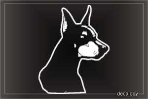 Doberman Car Window Decal