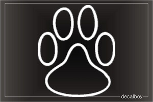 Dog Paw Print Car Window Decal