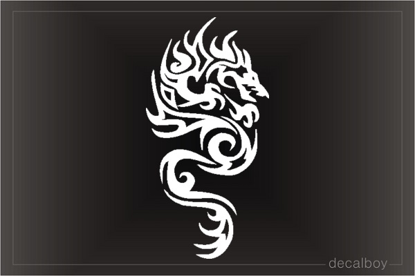 Tribal Dragon Car Window Decal