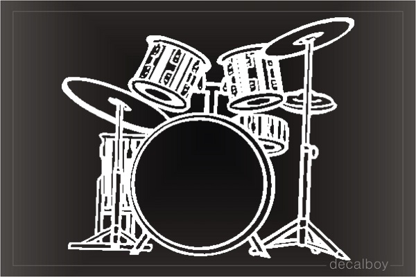 Drummer Car Decal