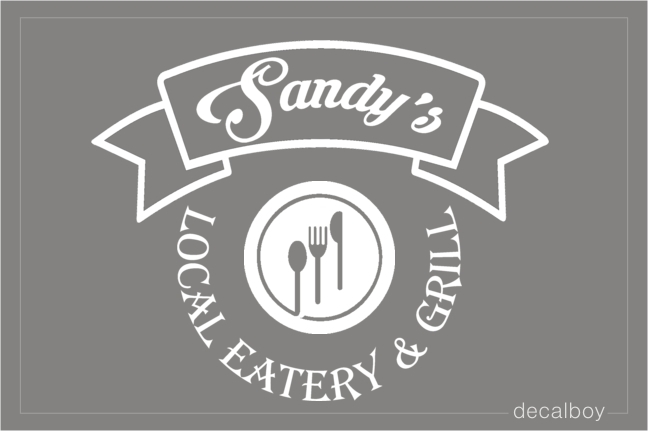 Eatery Grill Logo Decal