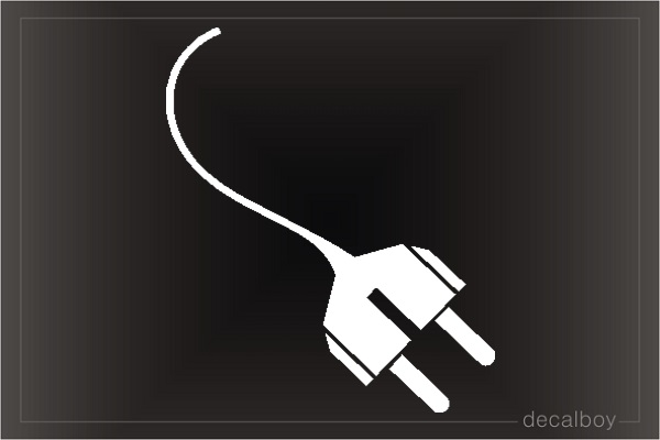 Electric Plug Car Decal