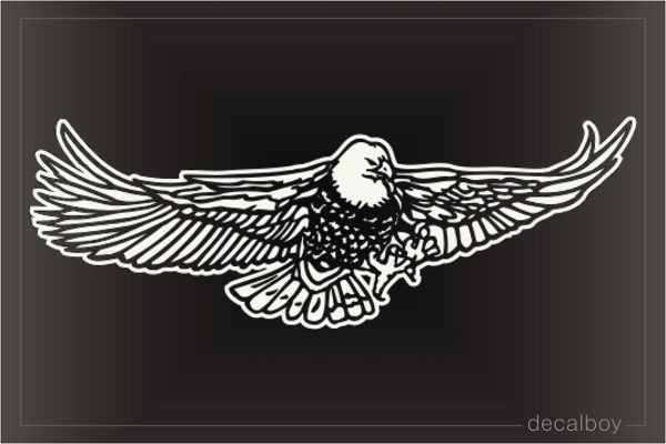 American Bald Eagle Flying Window Decal