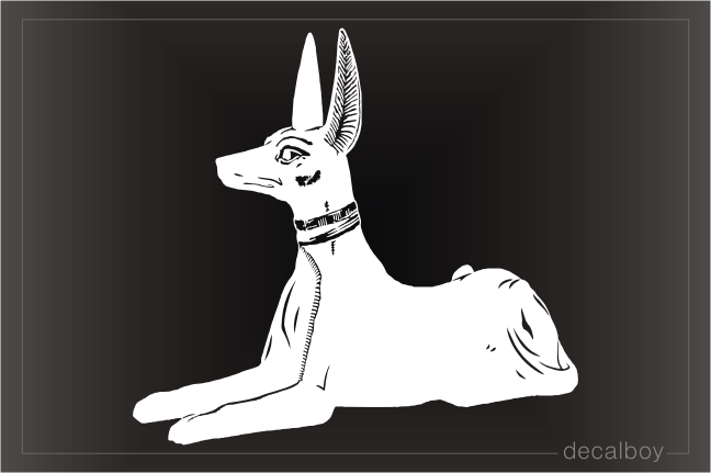 Egyptian Anubis Figure Dog Decal