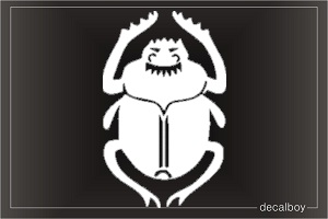 Egyptian Scarab Dung Beetle Window Decal