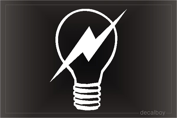 Electric Bulb 2 Car Decal