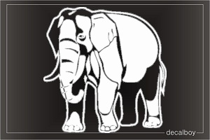 Elephant African Window Decal